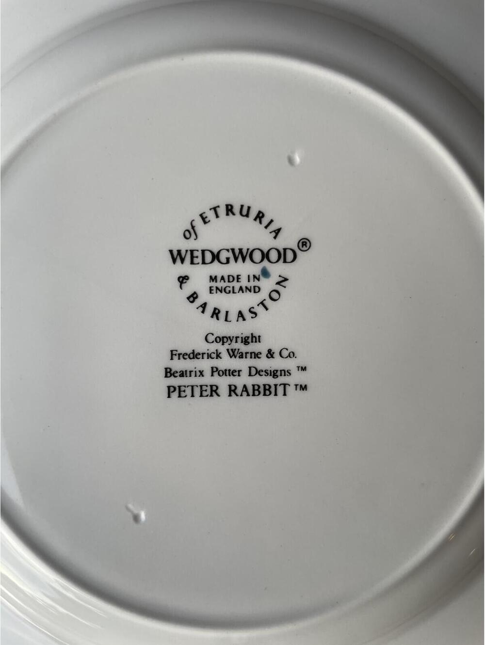 Vintage Wedgwood Peter Rabbit 3pc Set Mug Bowl Plate Beatrix Potter England - Picture 8 of 9